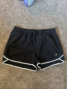 NWOT Gymshark Women’s Black Shorts with White Trim ( XXL )